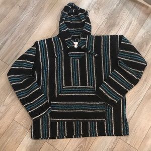 Earth ragz medium hoodie Mexican striped